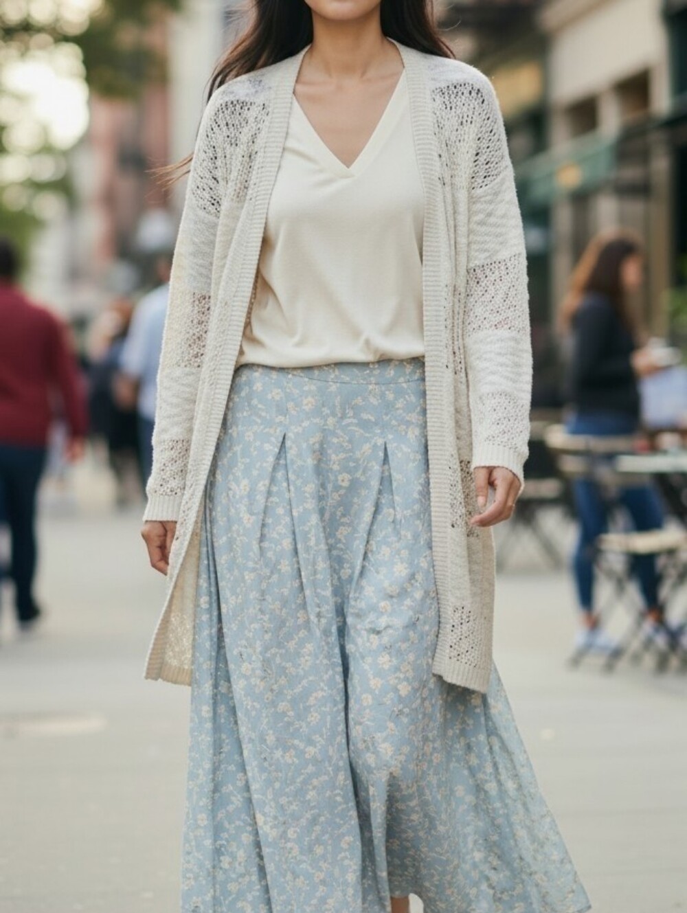 Torrid Cream Open-Knit Cardigan